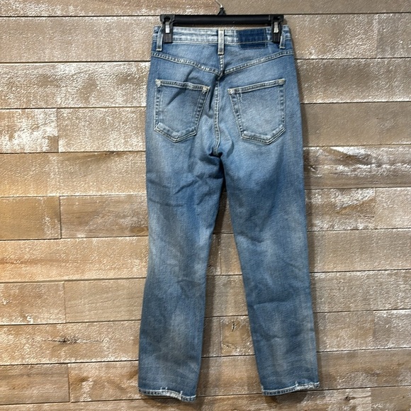 AMO Chloe Crop Girl Crush distressed buttonfly Jean size 26 - Picture 8 of 11